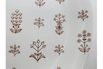 ARABIA FINLAND　Tapestry(タペストリー)　ブラウン　5/1152　落ち着いた雰囲気が魅力のプレート(大皿、陶器、北欧、洋食器、アラビア、フィンランド、北欧食器)(R-079110)