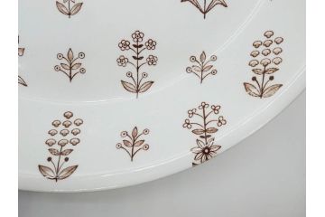 ARABIA FINLAND　Tapestry(タペストリー)　ブラウン　5/1152　落ち着いた雰囲気が魅力のプレート(大皿、陶器、北欧、洋食器、アラビア、フィンランド、北欧食器)(R-079110)