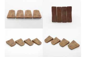 作家物　飯塚好　水無瀬書　虎斑　歳月を重ねた味わいある将棋駒(漆、盛上駒、彫埋駒、駒箱付き)(R-079112)
