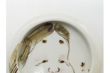 時代物　陶器　おかめ　天狗　寿　染付　様々な組み合わせが楽しめる引手6点セット(引き手、耕山、取っ手、ハンドル、把手)(R-079113)