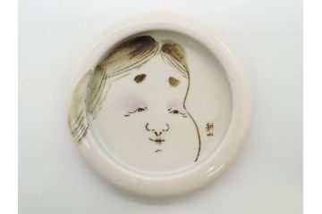 時代物　陶器　おかめ　天狗　寿　染付　様々な組み合わせが楽しめる引手6点セット(引き手、耕山、取っ手、ハンドル、把手)(R-079113)