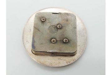 時代物　彫金　金工　緻密な毛彫りが美しい引手6点セット(引き手、鶴、ツル、鳥、花、植物、金具、ハンドル、取っ手、把手、藤原)(R-079114)