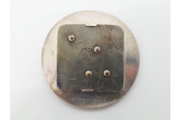 時代物　彫金　金工　緻密な毛彫りが美しい引手6点セット(引き手、鶴、ツル、鳥、花、植物、金具、ハンドル、取っ手、把手、藤原)(R-079114)