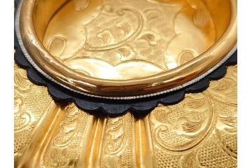 時代物　彫金　金工　緻密な毛彫りが美しい引手6点セット(引き手、鶴、ツル、鳥、花、植物、金具、ハンドル、取っ手、把手、藤原)(R-079114)