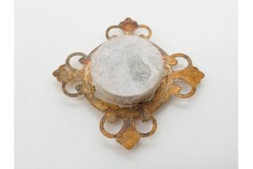 時代物　彫金　金工　緻密な毛彫りが美しい引手6点セット(引き手、鶴、ツル、鳥、花、植物、金具、ハンドル、取っ手、把手、藤原)(R-079114)