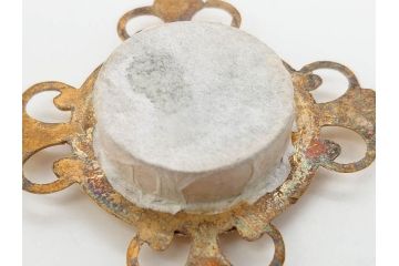 時代物　彫金　金工　緻密な毛彫りが美しい引手6点セット(引き手、鶴、ツル、鳥、花、植物、金具、ハンドル、取っ手、把手、藤原)(R-079114)