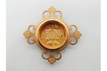 時代物　彫金　金工　緻密な毛彫りが美しい引手6点セット(引き手、鶴、ツル、鳥、花、植物、金具、ハンドル、取っ手、把手、藤原)(R-079114)