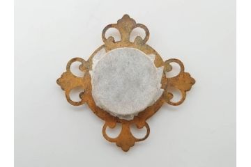 時代物　彫金　金工　緻密な毛彫りが美しい引手6点セット(引き手、鶴、ツル、鳥、花、植物、金具、ハンドル、取っ手、把手、藤原)(R-079114)