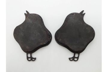 時代物　銅製　多種多様なデザインが楽しめる引手42点セット(乱れ桐、千鳥紋、菊、藤、花、月、稲穂、松、丸型、菱型、角型、楕円形、ハンドル、金具、取っ手、把手)(R-079115)