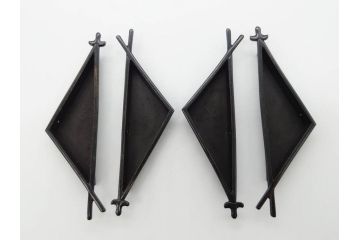 時代物　銅製　多種多様なデザインが楽しめる引手42点セット(乱れ桐、千鳥紋、菊、藤、花、月、稲穂、松、丸型、菱型、角型、楕円形、ハンドル、金具、取っ手、把手)(R-079115)