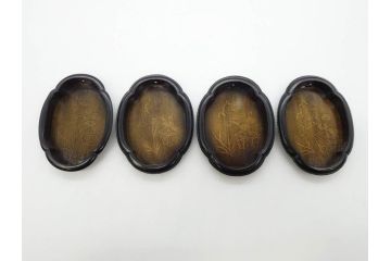 時代物　銅製　多種多様なデザインが楽しめる引手42点セット(乱れ桐、千鳥紋、菊、藤、花、月、稲穂、松、丸型、菱型、角型、楕円形、ハンドル、金具、取っ手、把手)(R-079115)