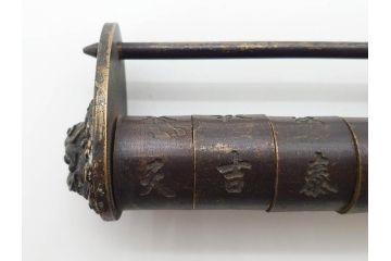 中国　古銅　錠前　重厚感のある文字合わせ錠等5点セット(李朝、朝鮮、鍵、カギ、ディスプレイ)(R-079116)