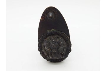 中国　古銅　錠前　重厚感のある文字合わせ錠等5点セット(李朝、朝鮮、鍵、カギ、ディスプレイ)(R-079116)