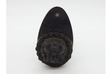 中国　古銅　錠前　重厚感のある文字合わせ錠等5点セット(李朝、朝鮮、鍵、カギ、ディスプレイ)(R-079116)