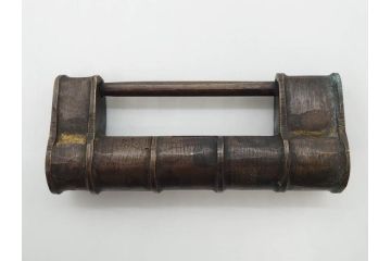 中国　古銅　錠前　重厚感のある文字合わせ錠等5点セット(李朝、朝鮮、鍵、カギ、ディスプレイ)(R-079116)