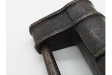 中国　古銅　錠前　重厚感のある文字合わせ錠等5点セット(李朝、朝鮮、鍵、カギ、ディスプレイ)(R-079116)