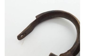 中国　古銅　錠前　重厚感のある文字合わせ錠等5点セット(李朝、朝鮮、鍵、カギ、ディスプレイ)(R-079116)