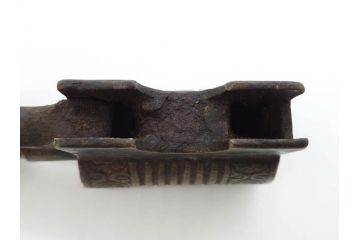 中国　古銅　錠前　重厚感のある文字合わせ錠等5点セット(李朝、朝鮮、鍵、カギ、ディスプレイ)(R-079116)