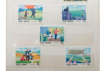 中国人民郵政　バラ　中国切手146枚(朱徳同志、全国科学大会、毛沢東主席、中華人民共和国成立30周年、鑑真大師、薔薇、バラ、ローズ、花、橋、切手帳)(R-079117)