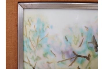 ノリタケ　NORITAKE　堂本印象　ふんわり優しい色彩が心を和ませる陶板画(プラーク、風景画、額装、陶器、サイン有り)(R-079119)