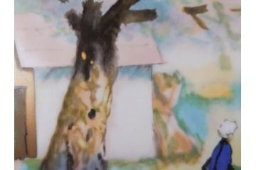 ノリタケ　NORITAKE　堂本印象　ふんわり優しい色彩が心を和ませる陶板画(プラーク、風景画、額装、陶器、サイン有り)(R-079119)