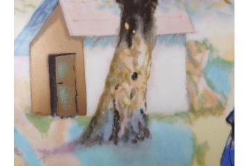 ノリタケ　NORITAKE　堂本印象　ふんわり優しい色彩が心を和ませる陶板画(プラーク、風景画、額装、陶器、サイン有り)(R-079119)
