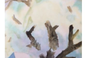 ノリタケ　NORITAKE　堂本印象　ふんわり優しい色彩が心を和ませる陶板画(プラーク、風景画、額装、陶器、サイン有り)(R-079119)