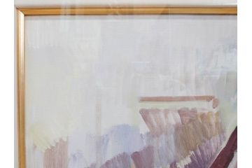 真作　吉野谷幸重　「踊り子」　F12(12号)　絵画(油絵、油彩、人物画、女性、バレリーナ、肉筆、サイン入り、額装)(R-079123)