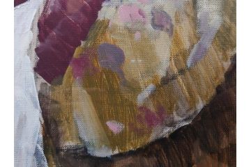 真作　吉野谷幸重　「踊り子」　F12(12号)　絵画(油絵、油彩、人物画、女性、バレリーナ、肉筆、サイン入り、額装)(R-079123)