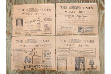 アンティーク　戦前　1936年　イギリス　THE TIMES WEEKLY EDITION　英字新聞46部(英国、広告、カラー、白黒、ディスプレイ、情報誌、ニュースペーパー、newspaper)(R-079125)　