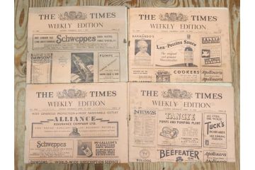 アンティーク　戦前　1936年　イギリス　THE TIMES WEEKLY EDITION　英字新聞46部(英国、広告、カラー、白黒、ディスプレイ、情報誌、ニュースペーパー、newspaper)(R-079125)　