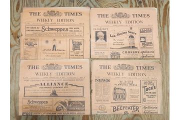 アンティーク　戦前　1936年　イギリス　THE TIMES WEEKLY EDITION　英字新聞46部(英国、広告、カラー、白黒、ディスプレイ、情報誌、ニュースペーパー、newspaper)(R-079125)　