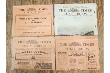 アンティーク　戦前　1936年　イギリス　THE TIMES WEEKLY EDITION　英字新聞46部(英国、広告、カラー、白黒、ディスプレイ、情報誌、ニュースペーパー、newspaper)(R-079125)　