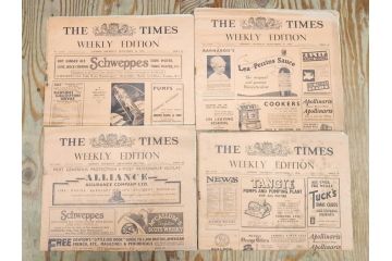 アンティーク　戦前　1936年　イギリス　THE TIMES WEEKLY EDITION　英字新聞46部(英国、広告、カラー、白黒、ディスプレイ、情報誌、ニュースペーパー、newspaper)(R-079125)　