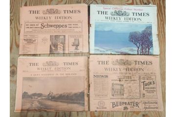 アンティーク　戦前　1936年　イギリス　THE TIMES WEEKLY EDITION　英字新聞46部(英国、広告、カラー、白黒、ディスプレイ、情報誌、ニュースペーパー、newspaper)(R-079125)　