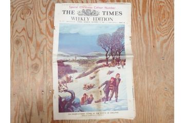 アンティーク　戦前　1936年　イギリス　THE TIMES WEEKLY EDITION　英字新聞46部(英国、広告、カラー、白黒、ディスプレイ、情報誌、ニュースペーパー、newspaper)(R-079125)　