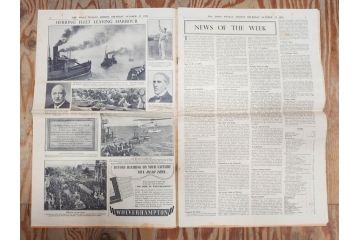 アンティーク　戦前　1936年　イギリス　THE TIMES WEEKLY EDITION　英字新聞46部(英国、広告、カラー、白黒、ディスプレイ、情報誌、ニュースペーパー、newspaper)(R-079125)　