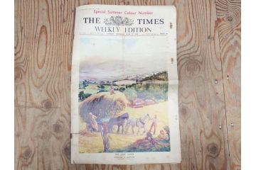 アンティーク　戦前　1936年　イギリス　THE TIMES WEEKLY EDITION　英字新聞46部(英国、広告、カラー、白黒、ディスプレイ、情報誌、ニュースペーパー、newspaper)(R-079125)　
