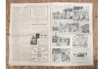 アンティーク　戦前　1936年　イギリス　THE TIMES WEEKLY EDITION　英字新聞46部(英国、広告、カラー、白黒、ディスプレイ、情報誌、ニュースペーパー、newspaper)(R-079125)　