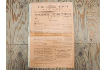 アンティーク　戦前　1936年　イギリス　THE TIMES WEEKLY EDITION　英字新聞46部(英国、広告、カラー、白黒、ディスプレイ、情報誌、ニュースペーパー、newspaper)(R-079125)　