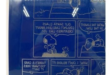 1989年　Charles M. Schulz(チャールズ M. シュルツ)　Snoopy(スヌーピー)　PEANUTS(ピーナッツ)　サイン写真&ガラス板2点セット(ケース付き、ディスプレイ、サイン入り、額装)(R-079134)