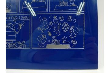 1989年　Charles M. Schulz(チャールズ M. シュルツ)　Snoopy(スヌーピー)　PEANUTS(ピーナッツ)　サイン写真&ガラス板2点セット(ケース付き、ディスプレイ、サイン入り、額装)(R-079134)