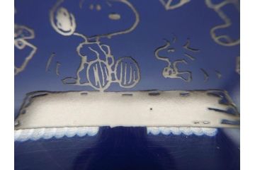 1989年　Charles M. Schulz(チャールズ M. シュルツ)　Snoopy(スヌーピー)　PEANUTS(ピーナッツ)　サイン写真&ガラス板2点セット(ケース付き、ディスプレイ、サイン入り、額装)(R-079134)
