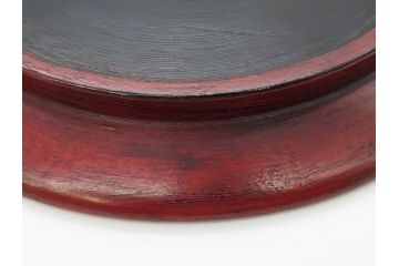 鎌倉彫　彫刻　木製　漆器　和の雰囲気を演出する銘々盆9枚セット(博古堂?、梅、桜、銀杏、紅葉、花、共箱付き)(R-079136)