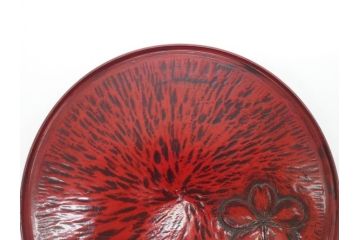 鎌倉彫　彫刻　木製　漆器　和の雰囲気を演出する銘々盆9枚セット(博古堂?、梅、桜、銀杏、紅葉、花、共箱付き)(R-079136)