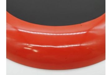 時代物　宮家　菊花紋章　雅なデザインが美しいお盆(金彩、木製、漆器、丸盆、トレー、トレイ、木皿、大皿、ボンボニエール、蝶、藤、唐草、鱗文、外箱付き)(R-079138)