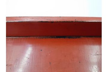 時代物　根来塗　時を重ねた風合いが魅力のお膳2客セット(角盆、漆器、木製、脚付き)(R-079139)