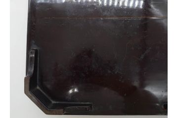 時代物　根来塗　時を重ねた風合いが魅力のお膳2客セット(角盆、漆器、木製、脚付き)(R-079139)