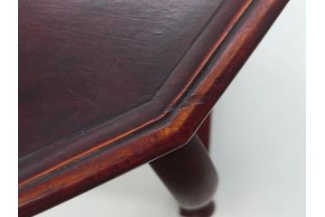 時代物　李朝　朝鮮　優美な脚のデザインが魅力の十二角膳(小盤、お膳、御膳、ソバン、木製、脚付き、お盆、朝鮮美術)(R-079140)