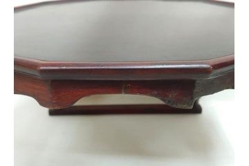 時代物　李朝　朝鮮　優美な脚のデザインが魅力の十二角膳(小盤、お膳、御膳、ソバン、木製、脚付き、お盆、朝鮮美術)(R-079140)
